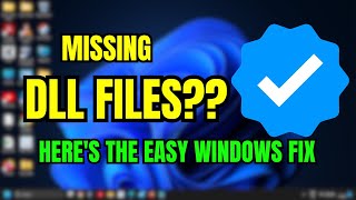 DLL Errors Got You Down Easy Fix for Windows 1011 [upl. by Rayburn]