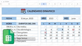 Cómo crear un Calendario Dinámico en Google Sheets [upl. by Shirley550]