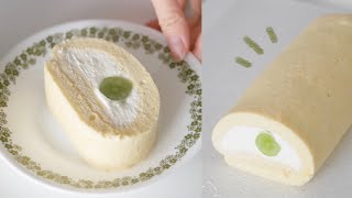 Green Grape Swiss Roll Cake no cake flour [upl. by Creedon]