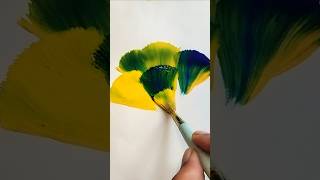 How to paint a flower with acrylic color easy  flower painting easy satisfying [upl. by Ruffina40]