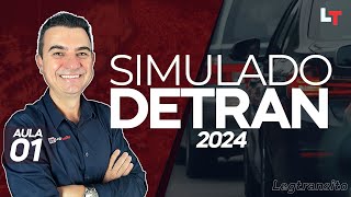 SIMULADO DETRAN QUESTÕES 2024  AULA 01 SimuladoLegTransito2024 Detran2024 [upl. by Latnahs]