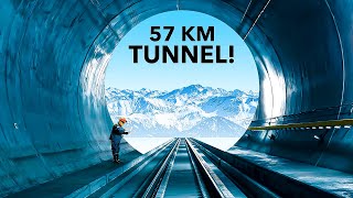 Europes 57km Mountain Tunnel Craziest Project Ever [upl. by Greenwood]