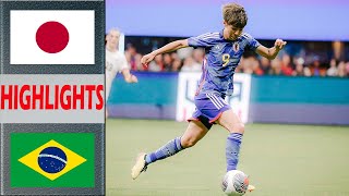 Japan vs Brazil Highlights  SheBelieves Cup 2024  492024 [upl. by Sedrul65]