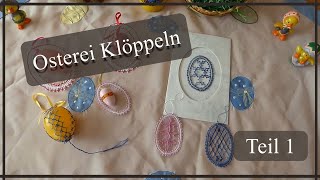 Osterei klöppeln  Teil 1  2  Einfache Osterdekoration  Oster DIY with english subtitles [upl. by Aenert]