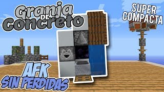 TUTORIAL MINECRAFT  CĂ“MO HACER UN GENERADOR DE CONCRETO 100 EFICIENTE AFK đź”Ą  Granja COMPACTA [upl. by Tandy419]