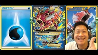 Red Mega Gyarados Clawitzer Break Deck Strongest Water Pokemon Newest Energy Bonus [upl. by Aicilehp287]