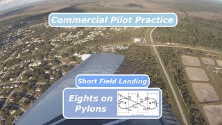 Commercial Pilot Practice Eights on Pylons PA28 ATC Audio [upl. by Atneciv863]