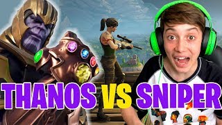 Thanos VS Sniper Epic Fortnite Battle Royale Gameplay [upl. by Arit447]