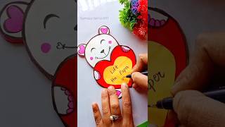 Teddy day card 🥰💗✨ Velentine day card shorts art trending namratart [upl. by Nobie383]