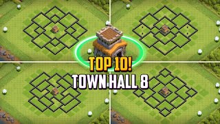 TOP 10 Town Hall 8 TH8 HybridFarming Base Layout  Copy Link 2024  Clash of Clans [upl. by Timi]