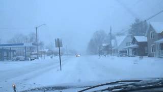 Downtown Wautoma Wisconsin SNOWSTORM 12014 [upl. by Witha]