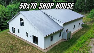 50x70 Barndominium WalkthroughTour  Cost Breakdown [upl. by Stilla]