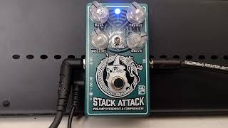 Pedal Caline CP509 Stack Attack Preamp Overdrive Compressor  On Bass [upl. by Fortuna53]