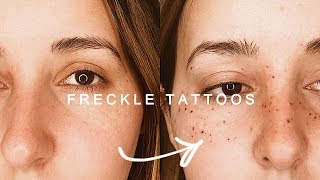 I GOT FRECKLE TATTOOS  COST DID IT HURT [upl. by Assadah]