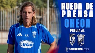 Rueda de prensa de Checa previa al CA Antoniano  Xerez CD [upl. by Ennadroj]