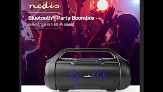 Nedis Bluetooth® Party Boombox [upl. by Nimrac]