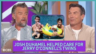 Josh Duhamel Helped Care for Jerry OConnell Twins Shares Wifes Pregnancy Update [upl. by Anatsirhc]