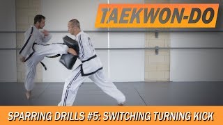 Sparring Drills 5 Switching Turning Kick [upl. by Genesia]