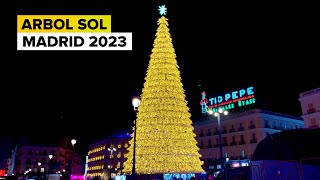 El Árbol de la PUERTA del SOL 🎄  LUCES de Navidad MADRID 2023 ⭐️ [upl. by Borg]