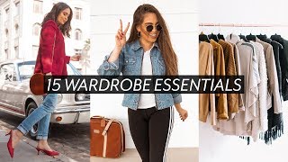 HOW TO BUILD YOUR WARDROBE WITH BASICS  15 CLOSET STAPLES ♡ [upl. by Agnola]