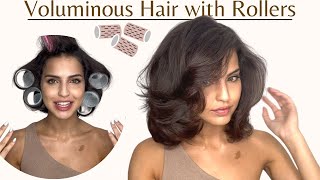 HOW TO STRAIGHTEN NATURAL HAIR WITHOUT HEAT DAMAGE  MAGNETIC ROLLER SET ON NATURAL HAIR [upl. by Argela728]