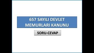 2019 EKYS 657 SAYILI DEVLET MEMURLARI KANUNU  50 SORUCEVAP [upl. by Ventura171]