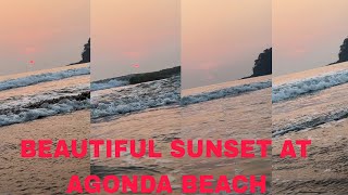 BEAUTIFUL AGONDA SUNSET FULL VIDEO WITH BEACH WAVES⛱️🏜️🌅🌄 [upl. by Ym]