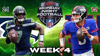 MNF Week 4 Giants vs Seahawks  Score Updates amp Game Audio Commentary [upl. by Siroled312]