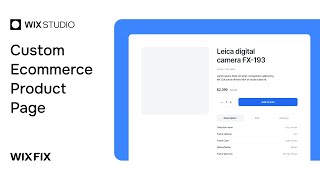 Custom Product Pages Part 1 Design  Wix Fix [upl. by Alburg857]