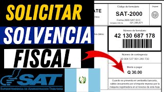 🧾Cómo Solicitar SOLVENCIA FISCAL SAT y Generar la Boleta de Pago en Declaraguate en Línea💸 [upl. by Eiffub308]