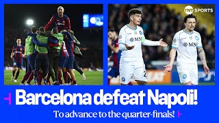 Barcelonas young stars dominate Napoli to secure their Champions League quarterfinal spot 🙌 [upl. by Wittie]