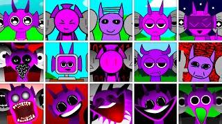 True All Purple Durple Phases and Versions  From Cutest to Most Horror  Incredibox Sprunki [upl. by Hubie455]