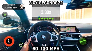 How Fast Is My Tuned M340i B58 60130mph [upl. by Furlong]