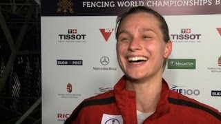 Fechterin Heidemann gewinnt Bronze quotErfolg ist immer schönquot [upl. by Ateikan]