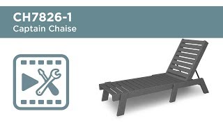 POLYWOOD® CH78261 Captain Chaise Assembly Video [upl. by Neirb]