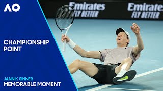 Championship Point  Jannik Sinner Wins First Grand Slam Title After Epic  Australian Open 2024 [upl. by Joashus489]