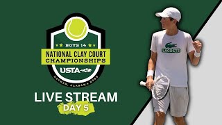 USTA Boys 14 National Clay Court Championships 2023  Day 5 [upl. by Neivad878]