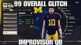 WORKING99 OVERALL GLITCH IN ROAD TO GLORY NCAA 25 IMPROVISOR QB AFTER PATCH [upl. by Ttesil]