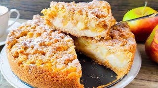 Der beste Apfelkuchen mit Streusel und Vanillepudding Apfelstreusel einfach und schnell backen [upl. by Deidre]