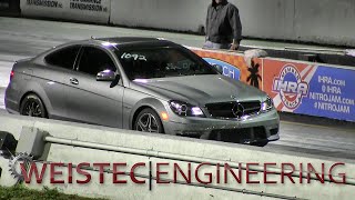 C63 AMG  Supercharged  Before and After 30 L Supercharger  14 Mile Testing  Road Test TV ® [upl. by Skcirdnek]