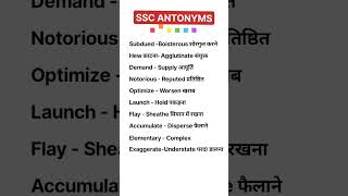 Antonyms of Subdued and 20 most important antonyms  previous year Vocabulary shorts [upl. by Hploda]