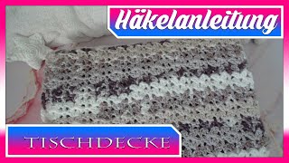 🪡🧶Häkelanleitung Landhaus Tischdecke Tischläufer  DIY ツ 🪡🧶 [upl. by Werdn595]