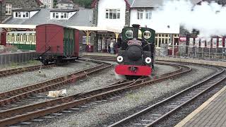 Ffestiniog Railway in Porthmadog Wales [upl. by Eisseb]