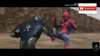 Captain America versus Iron man SpiderMan Hindi [upl. by Petrie]