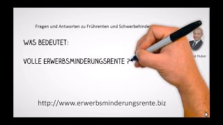 Video Volle Erwerbsminderungsrente FAQ [upl. by Lladnek]