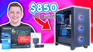 Budget 850 Gaming PC Build 2024 😄 Full 1080p Build Guide w Benchmarks [upl. by Callista90]