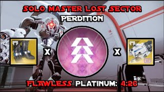 Solo Flawless Master Lost Sector  Perdition  Prismatic Hunter Destiny 2 [upl. by Atilemrac148]