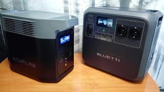 Tecnología 26  Comparativa de estacioes de energía Bluetti AC180 vs EcoFlow Delta 2  Technology [upl. by Airdnola]