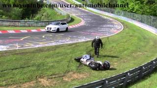 Nordschleife Crash Accident Motorcyle 2 30 05 2013 Brünnchen [upl. by Budwig]