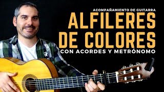 Acompañamiento Alfileres de Colores con acordes y metrónomo [upl. by Crary]